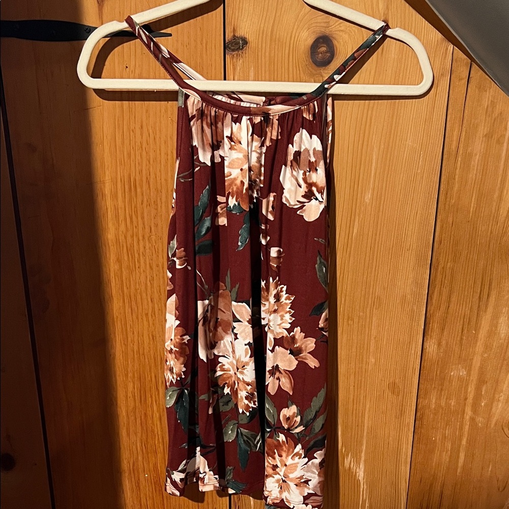 Papermoon Cognac Floral Knit Top